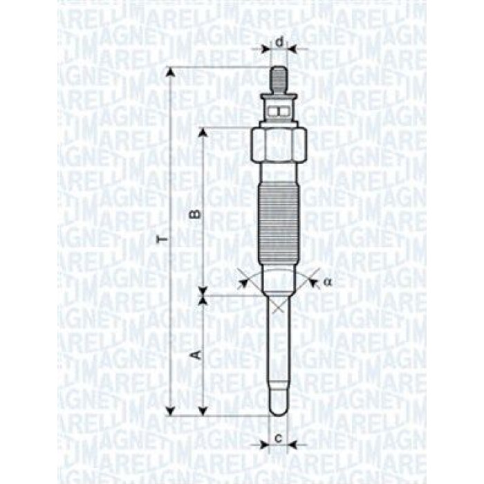 Magneti Marelli Glühkerze 062900069304 Magneti Marelli Glühkerze 062900069304