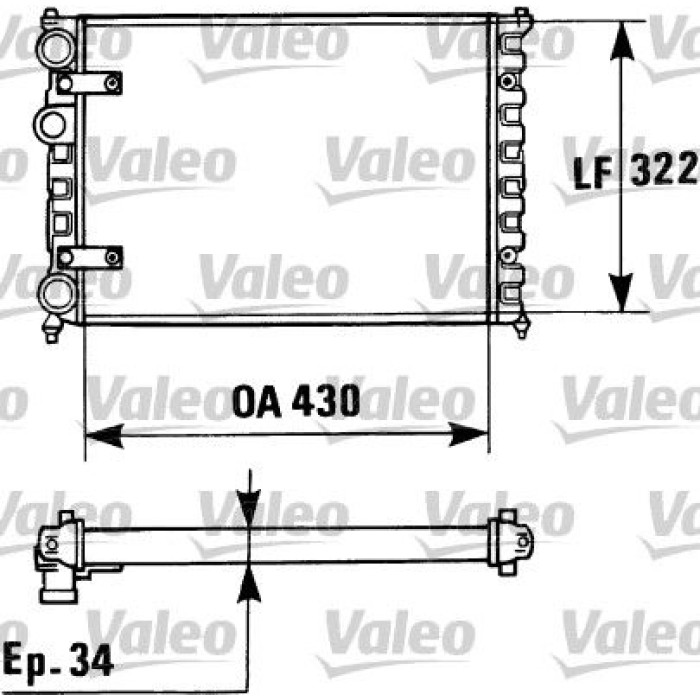 Valeo Motorkühler 730946 Valeo Motorkühler 730946