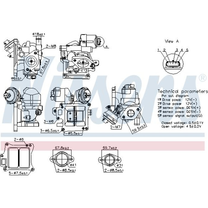 Nissens AGR-Ventil 98383 Nissens AGR-Ventil 98383