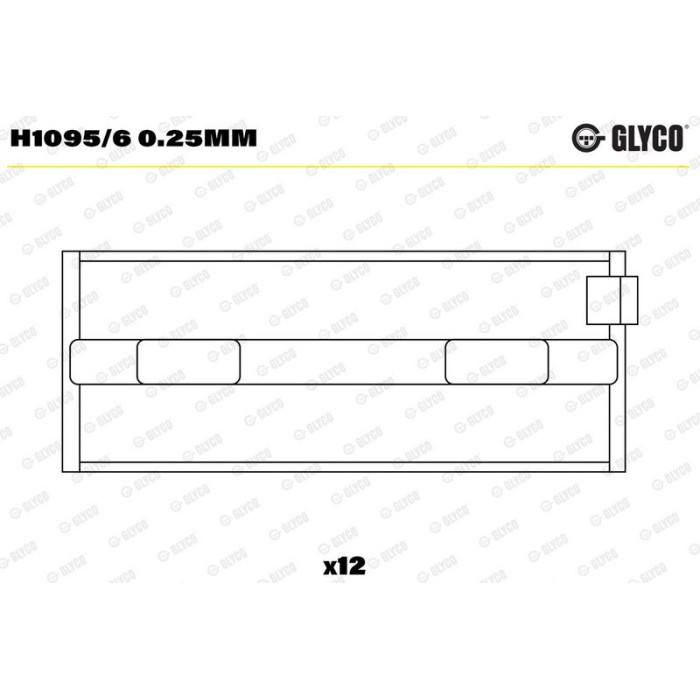 GLYCO Kurbelwellenlager H1095/6 0.25mm GLYCO Kurbelwellenlager H1095/6 0.25mm