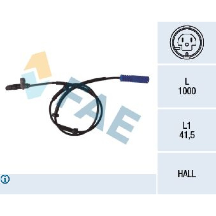 FAE Sensor, Raddrehzahl 78076 FAE Sensor, Raddrehzahl 78076
