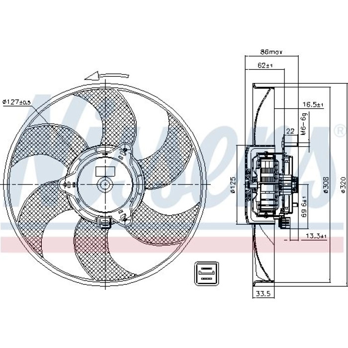 Nissens Kühlerlüfter PKW 85705