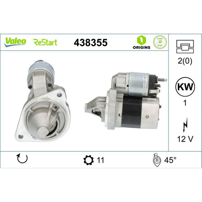 Valeo Anlasser 438355 Valeo Anlasser 438355