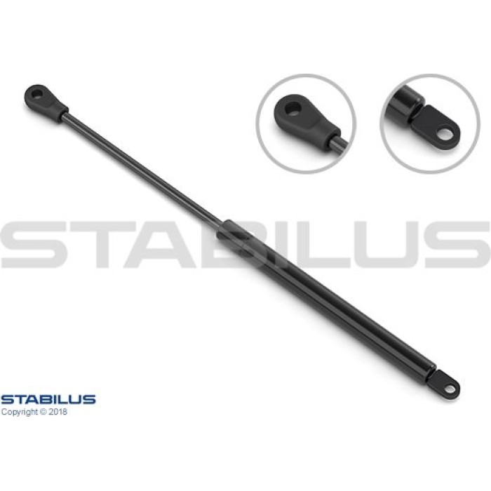 Stabilus Gasdruckfeder (Gasfeder), Motorhaubendämpfer, 600 N, 255,5 mm - 8722BX
