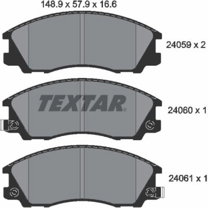 Textar Bremsbelagsatz 2405901 Textar Bremsbelagsatz 2405901