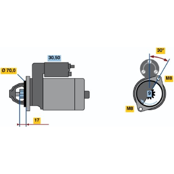 Bosch Starter 0 986 022 151 Bosch Starter 0 986 022 151