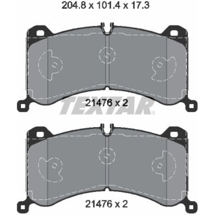 Textar Bremsbelagsatz 2147601 Textar Bremsbelagsatz 2147601