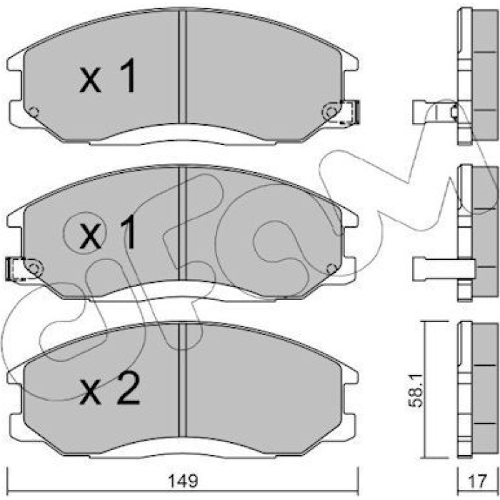 CIFAM Bremsbelagsatz, Scheibenbremse 822-364-0 CIFAM Bremsbelagsatz, Scheibenbremse 822-364-0