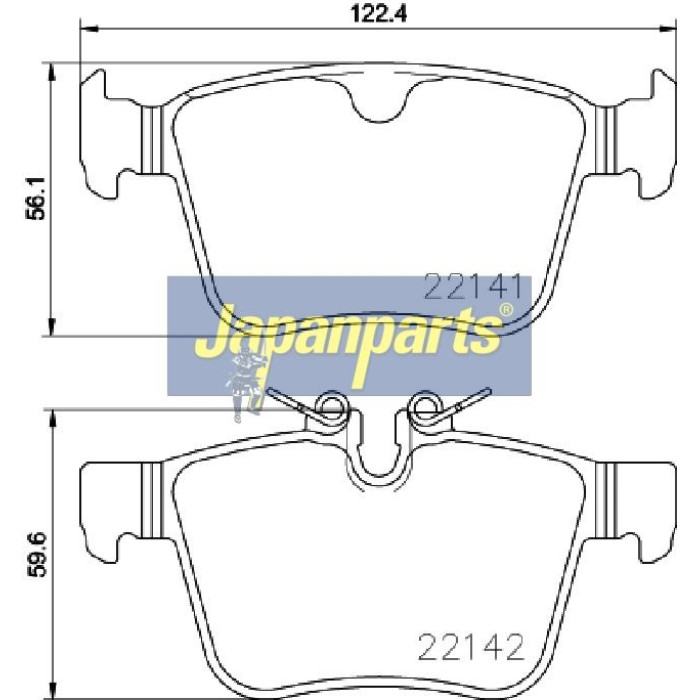 Japanparts Bremsbeläge PP-0313AF Japanparts Bremsbeläge PP-0313AF