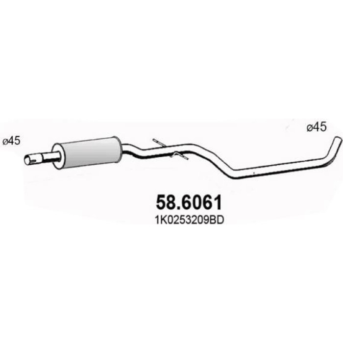 ASSO Mittelschalldämpfer 58.6061