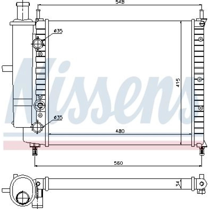 61808 Nissens Wasserkühler PKW 61808 61808 Nissens Wasserkühler PKW 61808