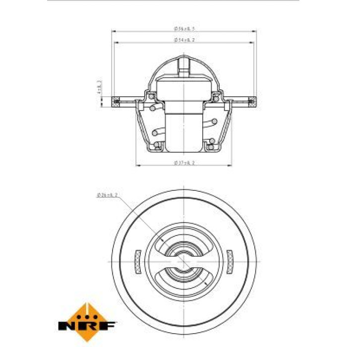 NRF Kühlmittelthermostat 725155 NRF Kühlmittelthermostat 725155