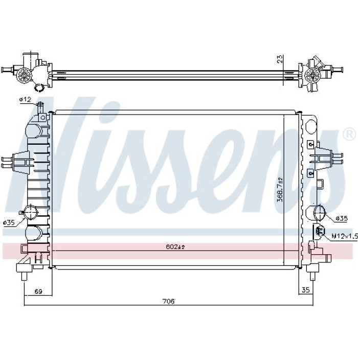 Nissens Wasserkühler PKW 63028A Nissens Wasserkühler PKW 63028A