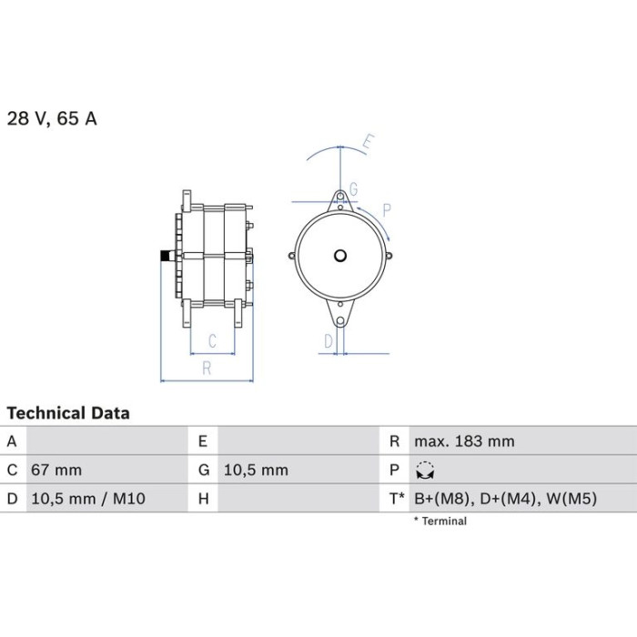 Bosch Lichtmaschine 0 986 039 490