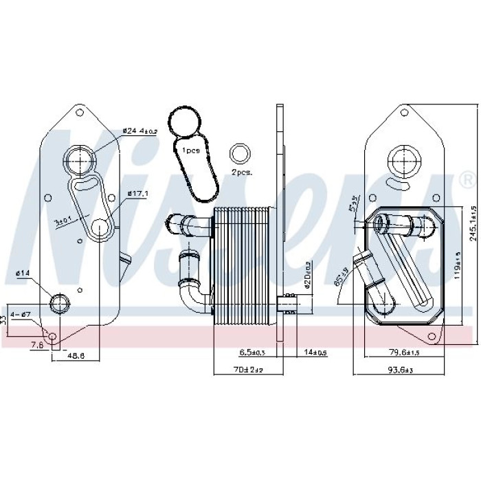 Nissens Ölkühler PKW 90892 Nissens Ölkühler PKW 90892