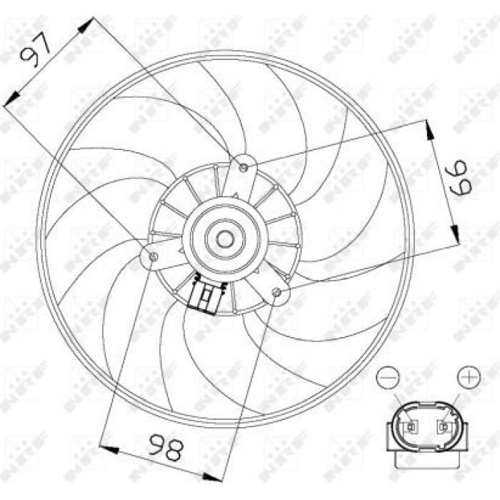 NRF Kühlerlüfter 47557 NRF Kühlerlüfter 47557