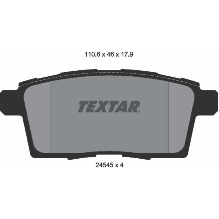 2454501 Textar Bremsbelagsatz 2454501 2454501 Textar Bremsbelagsatz 2454501