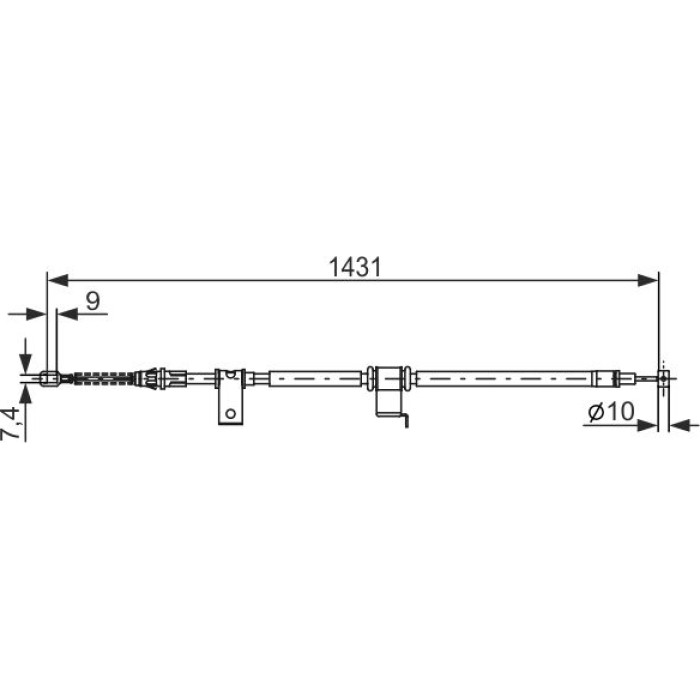 Bosch Handbremsseil links 1987482293 Bosch Handbremsseil links 1987482293
