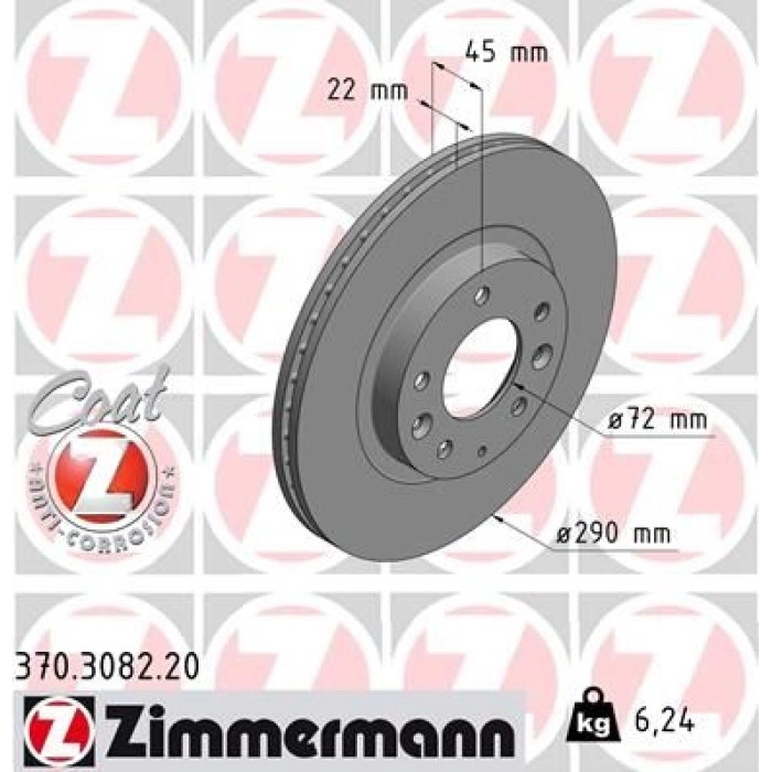 Zimmermann Bremsscheibe 370.3082.20 Zimmermann Bremsscheibe 370.3082.20