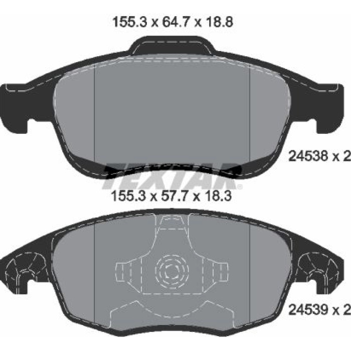 Textar Bremsbelagsatz 2453801 Textar Bremsbelagsatz 2453801