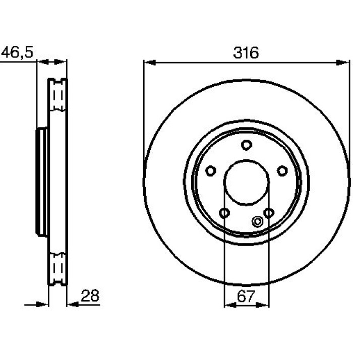 Bosch Bremsscheibe Vorderachse 0 986 478 625 Bosch Bremsscheibe Vorderachse 0 986 478 625