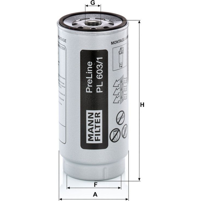 PL 603/1 x MANN-FILTER Industriefilter PL 603/1 x PL 603/1 x MANN-FILTER Industriefilter PL 603/1 x