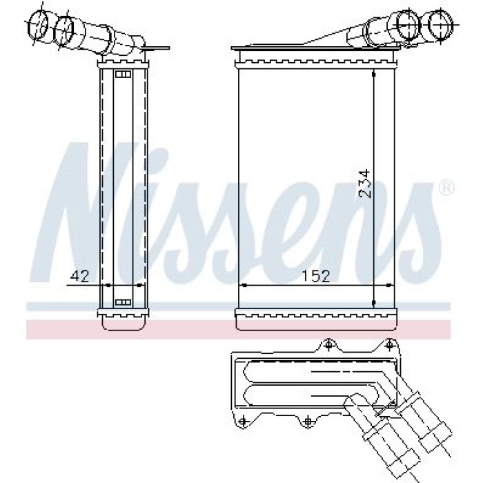 Nissens Heizungskühler PKW 71156