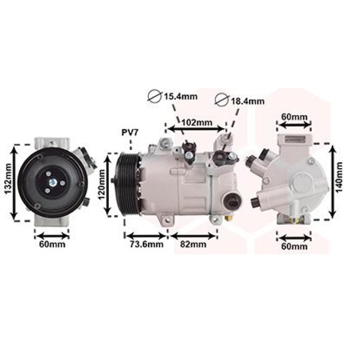 Van Wezel Klimakompressor 5300K610 Van Wezel Klimakompressor 5300K610