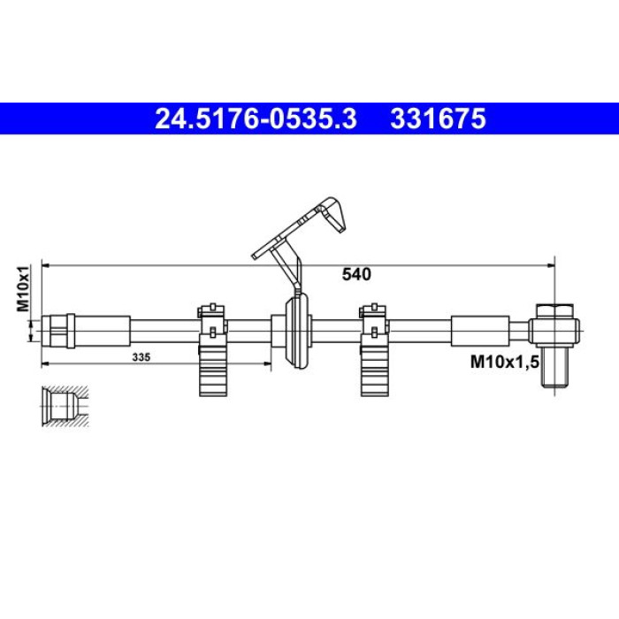 ATE Bremsschlauch 24.5176-0535.3 ATE Bremsschlauch 24.5176-0535.3