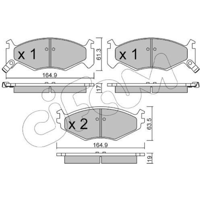 CIFAM Bremsbelagsatz, Scheibenbremse 822-289-0 CIFAM Bremsbelagsatz, Scheibenbremse 822-289-0