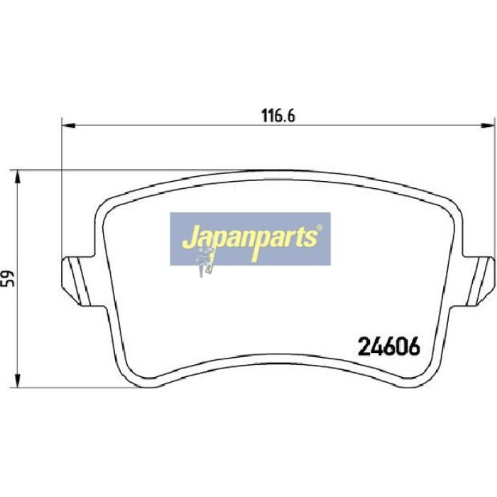 Japanparts Bremsbeläge PP-0908AF Japanparts Bremsbeläge PP-0908AF