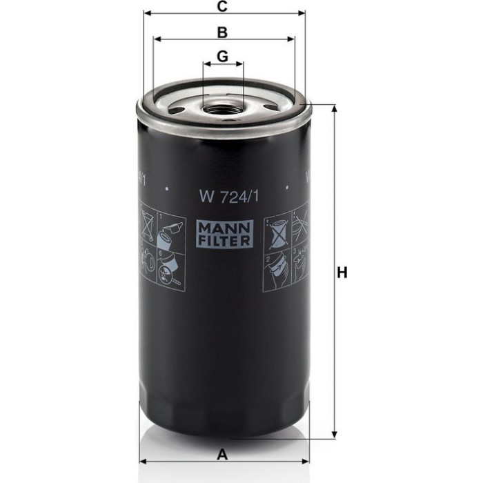 MANN-FILTER Ölfilter W 724/1