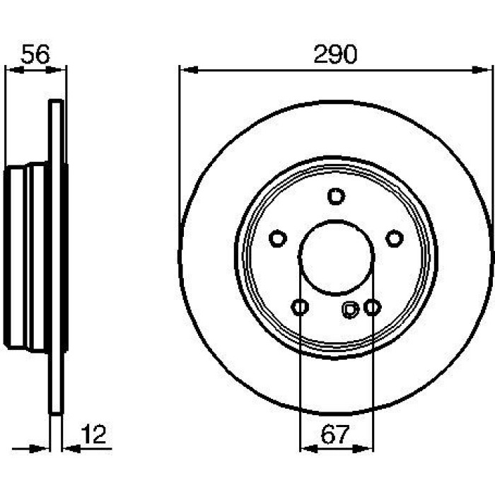 Bosch Bremsscheibe Hinterachse 0 986 478 899 Bosch Bremsscheibe Hinterachse 0 986 478 899