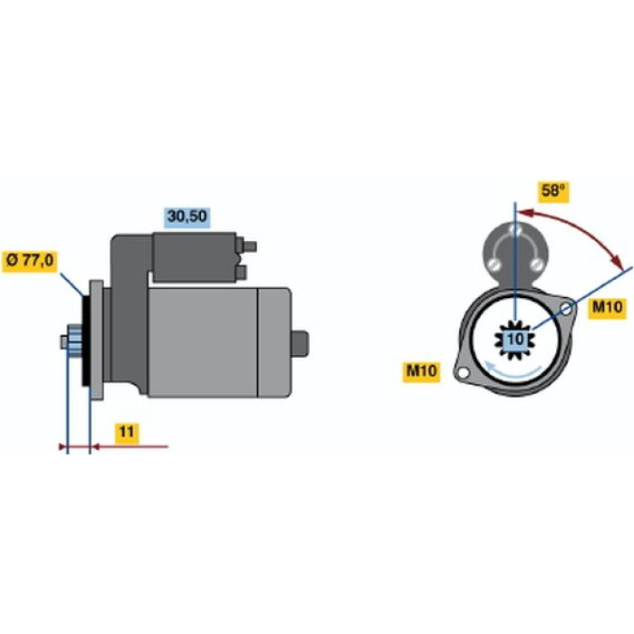 Bosch Starter 0 986 018 731 Bosch Starter 0 986 018 731