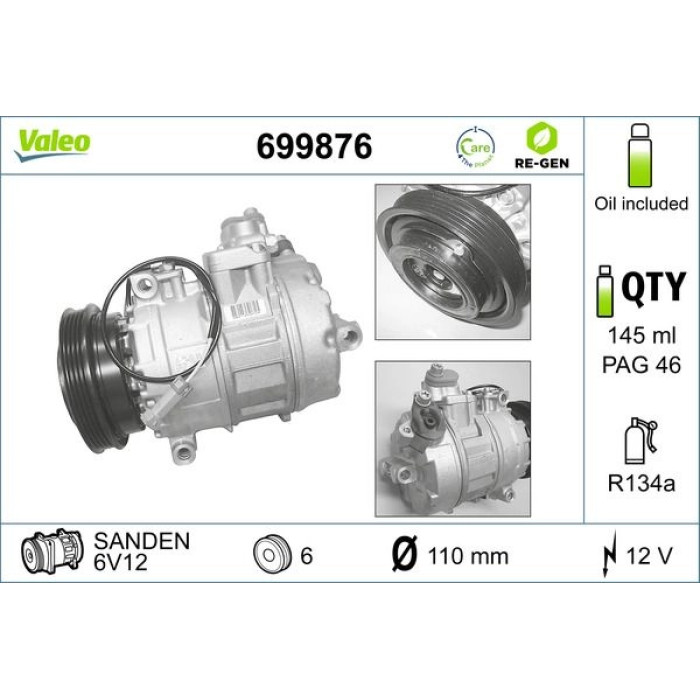 Valeo Kompressor 699876 Valeo Kompressor 699876
