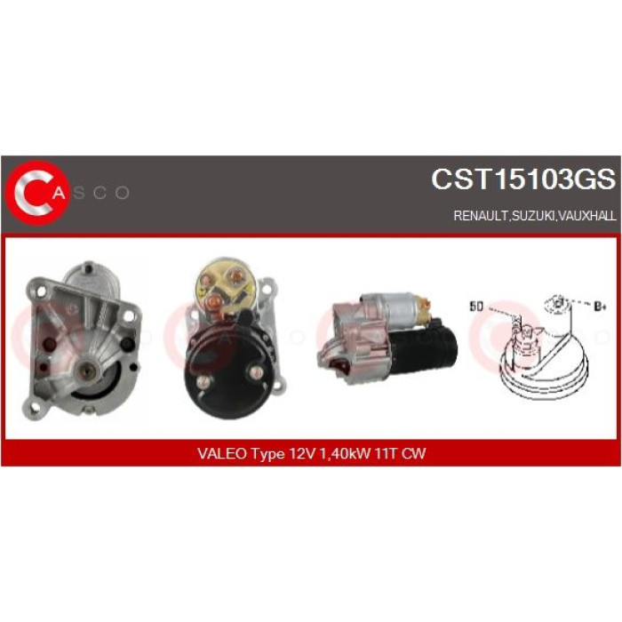 CASCO Anlasser CST15103GS CASCO Anlasser CST15103GS
