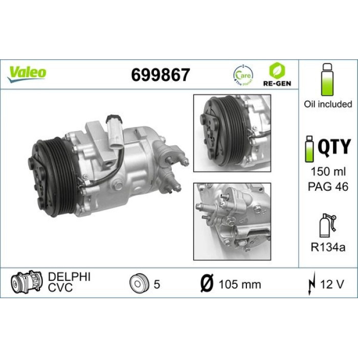 699867 Valeo Kompressor 699867 699867 Valeo Kompressor 699867