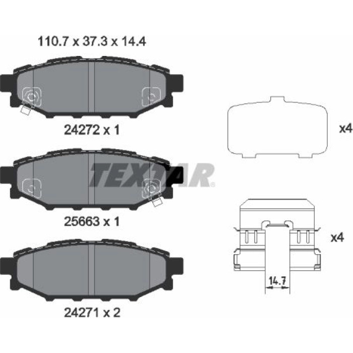 Textar Bremsbelagsatz 2427201