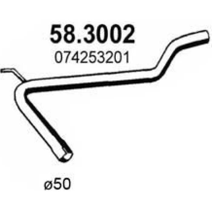 ASSO Abgasrohr 58.3002