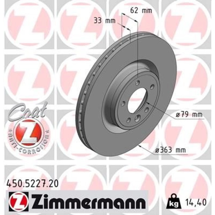Zimmermann Bremsscheibe 450.5227.20 Zimmermann Bremsscheibe 450.5227.20