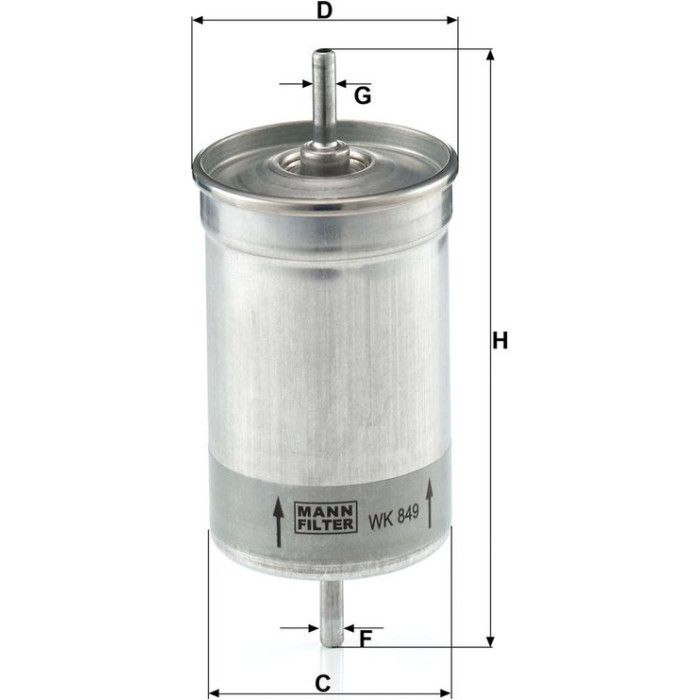 MANN-FILTER Kraftstofffilter WK 849 MANN-FILTER Kraftstofffilter WK 849