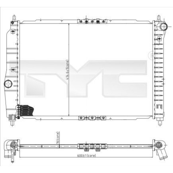 TYC Motorkühler 706-0022 TYC Motorkühler 706-0022