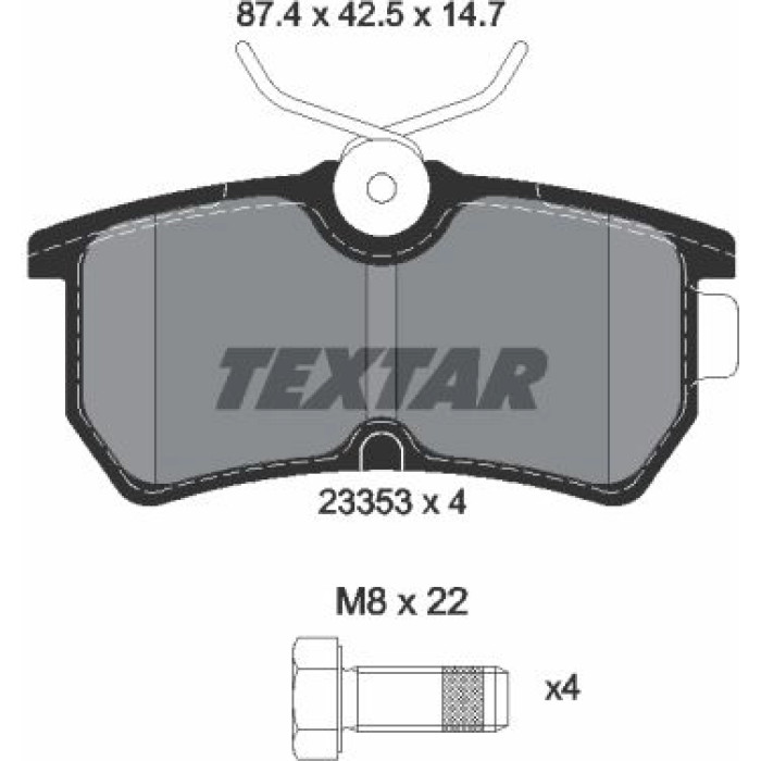 Textar Bremsbelagsatz 2335301 Textar Bremsbelagsatz 2335301