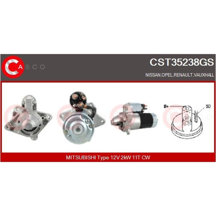 CASCO Anlasser CST35238GS CASCO Anlasser CST35238GS