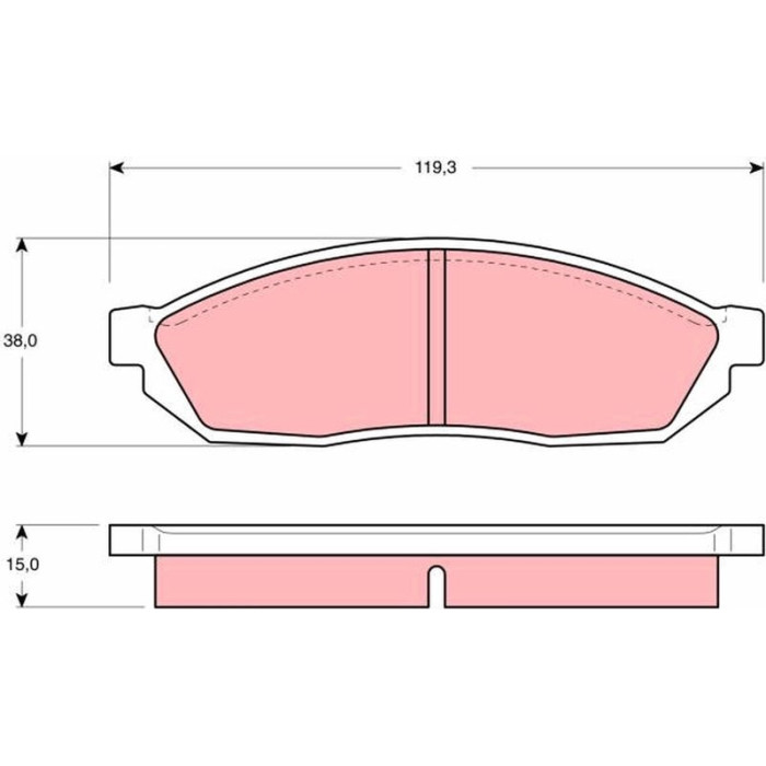 TRW Bremsbeläge GDB254 TRW Bremsbeläge GDB254
