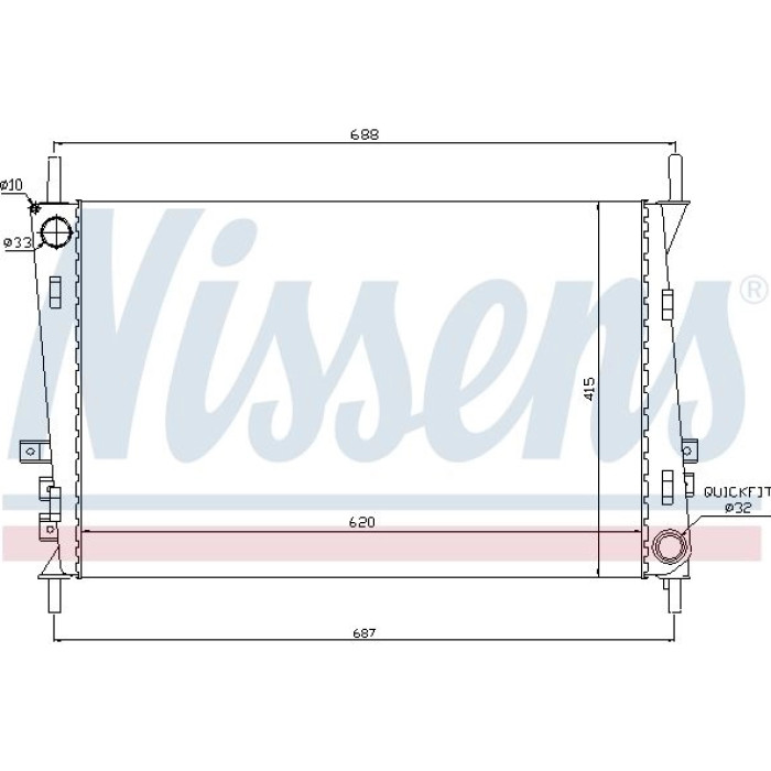 Nissens Wasserkühler PKW 66704 Nissens Wasserkühler PKW 66704
