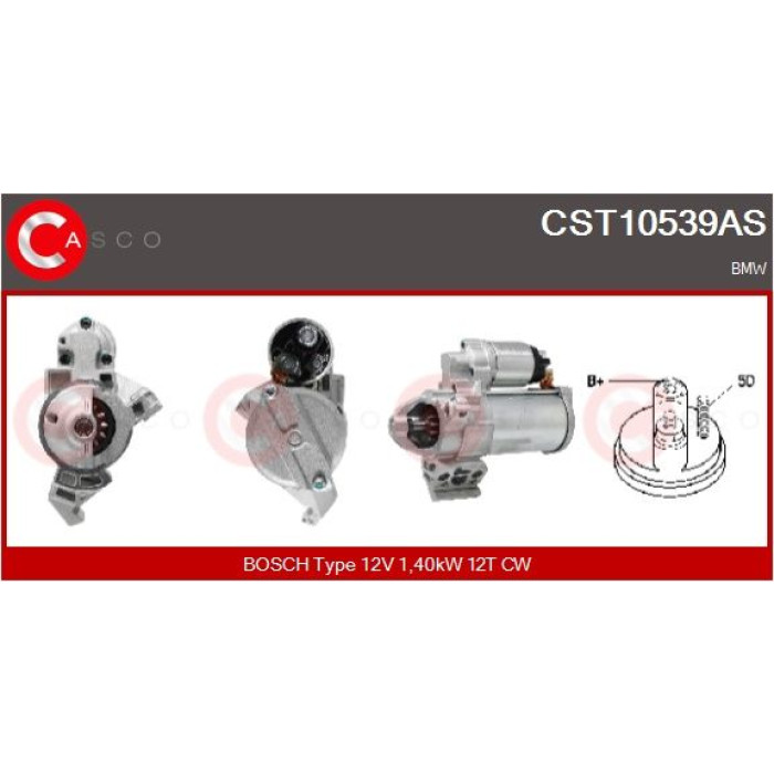 CASCO Anlasser CST10539AS CASCO Anlasser CST10539AS