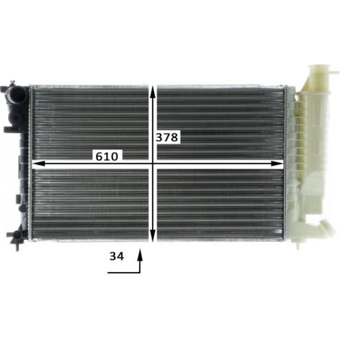 MAHLE Kühler, Motorkühlung CR 481 000S MAHLE Kühler, Motorkühlung CR 481 000S