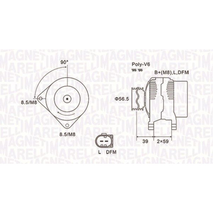 Magneti Marelli Lichtmaschine 063731911010 Magneti Marelli Lichtmaschine 063731911010