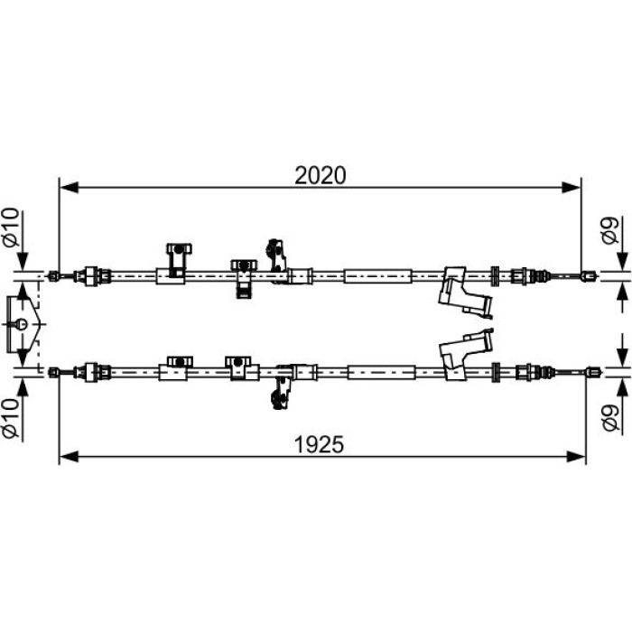 Bosch Handbremsseil 1987482709 Bosch Handbremsseil 1987482709